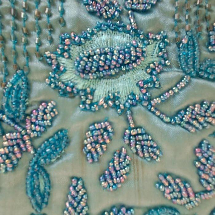 Azul raso con cuentas - Boutique Insomnia Vintage