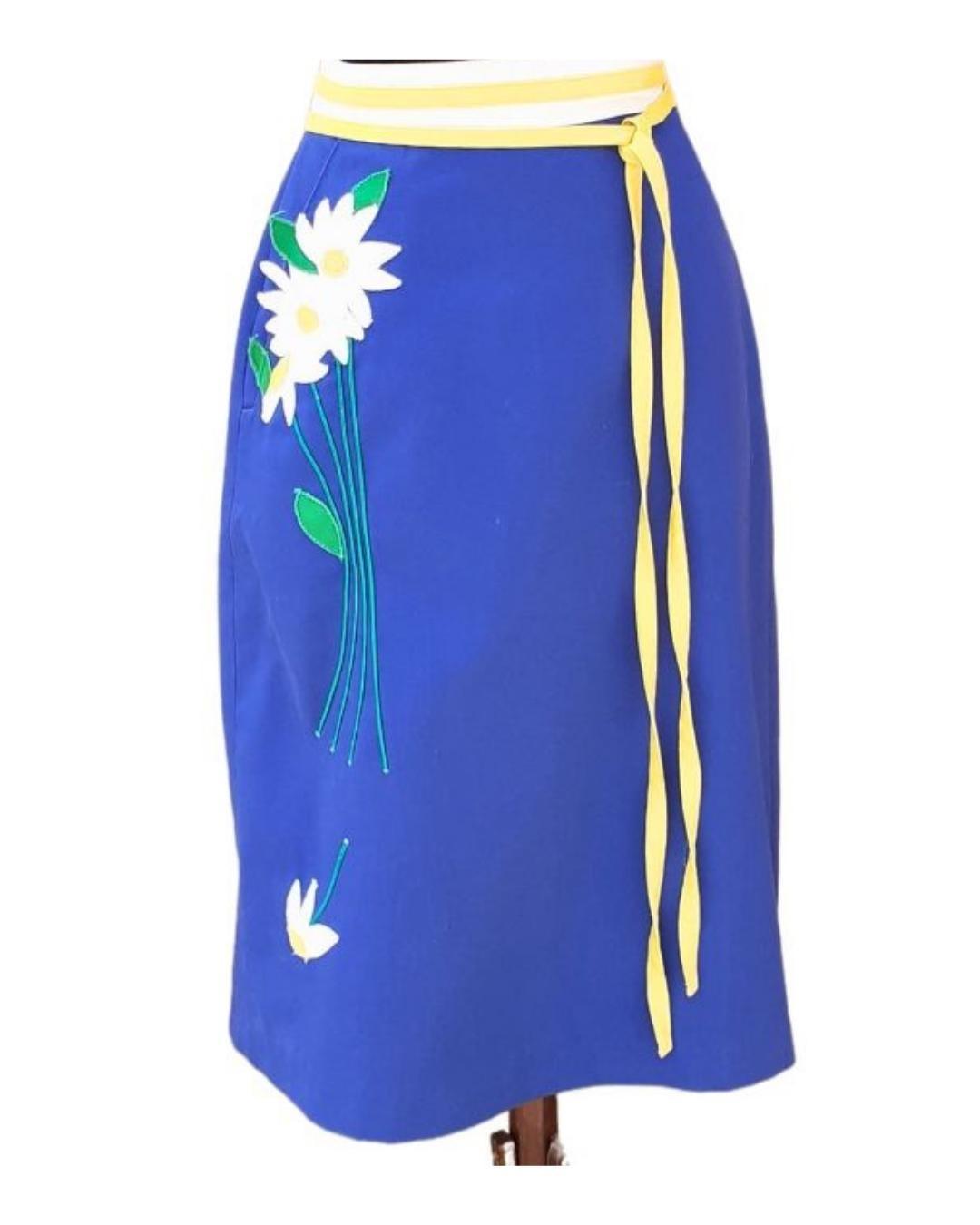 Azul y amarillo de Crabtree Virginia - Boutique Insomnia Vintage