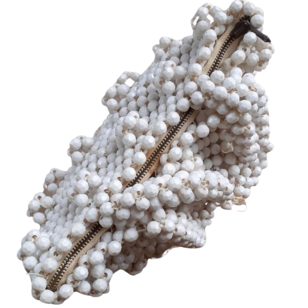 Blanco bolso cuentas - Boutique Insomnia Vintage