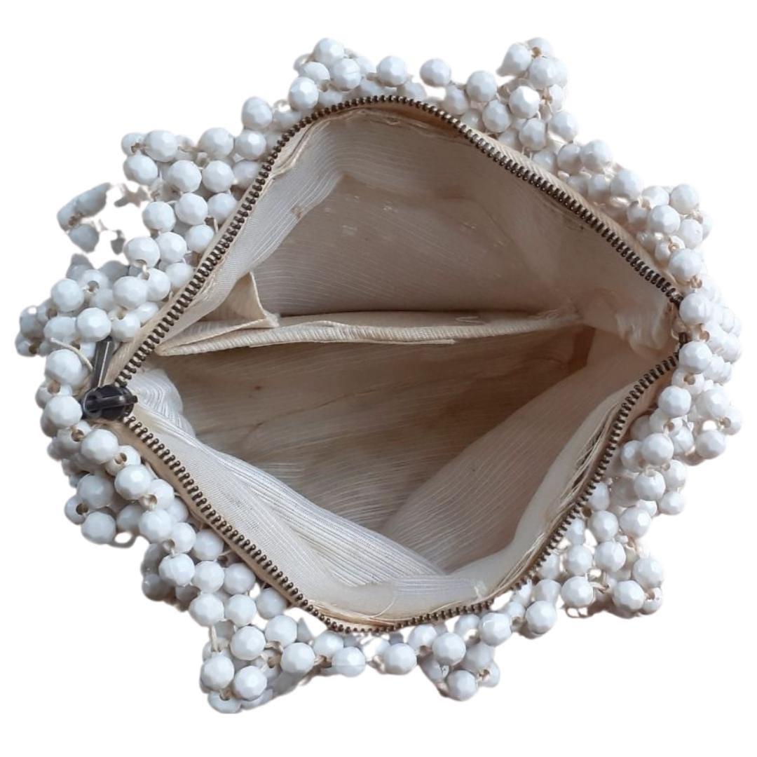 Blanco bolso cuentas - Boutique Insomnia Vintage