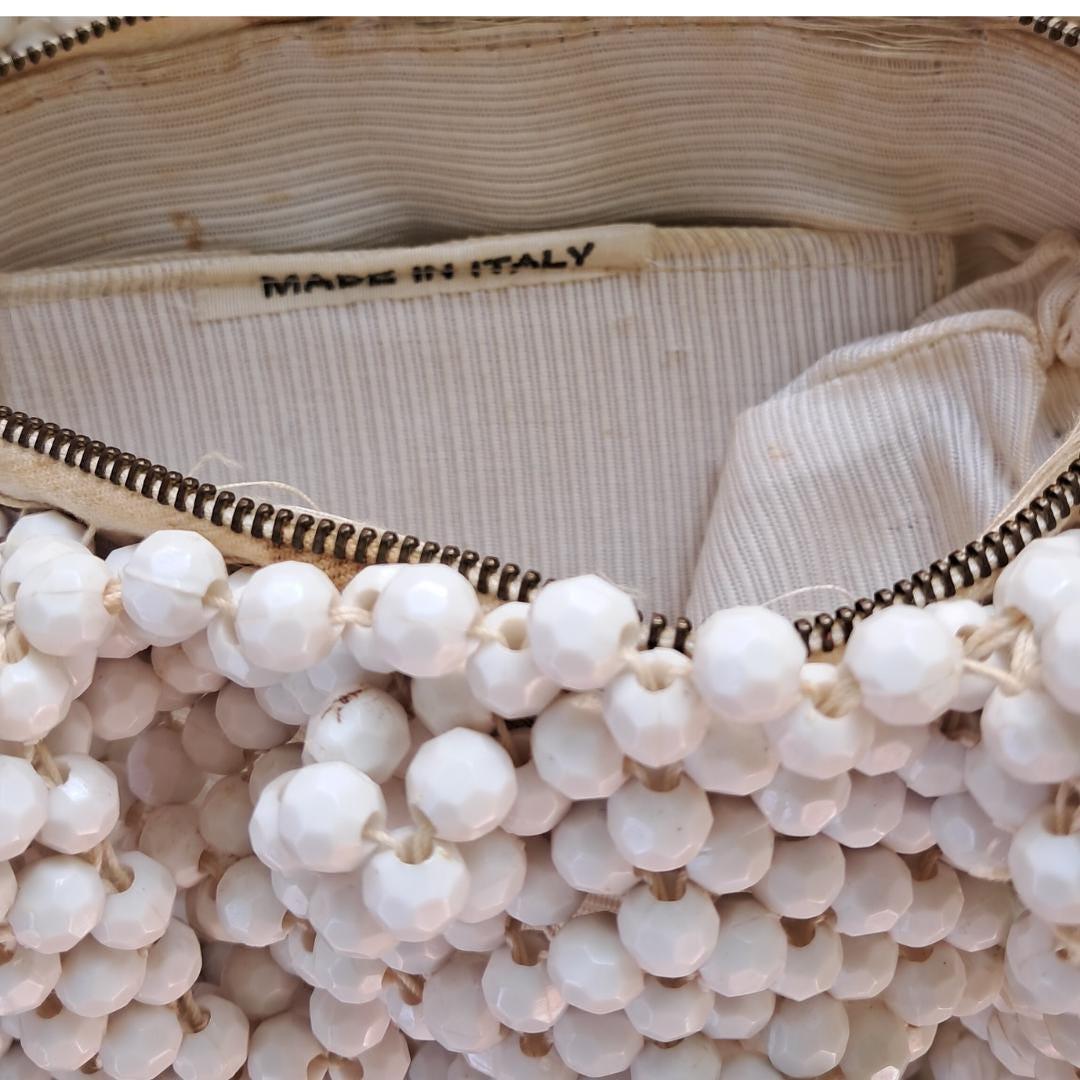Blanco bolso cuentas - Boutique Insomnia Vintage