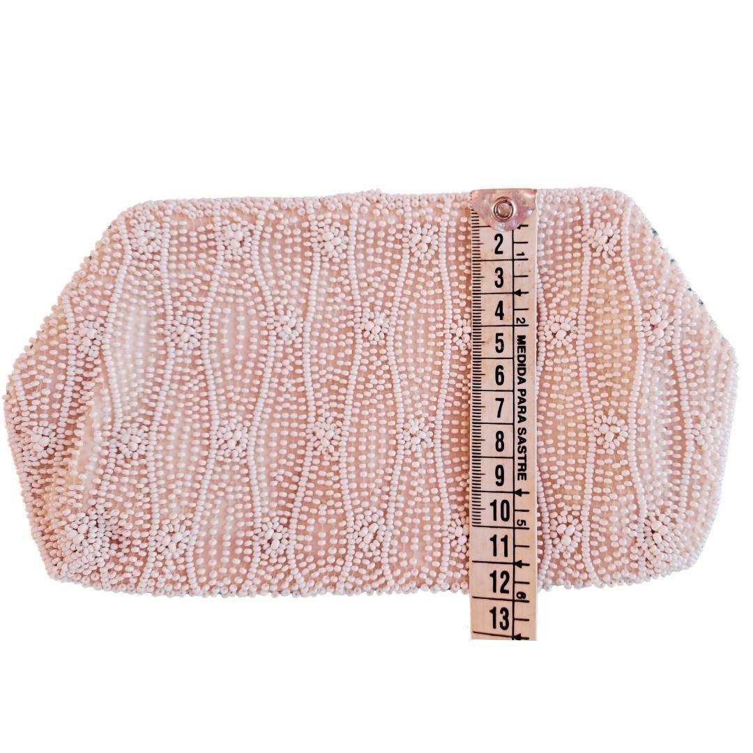 Blanco clutch perlitas - Boutique Insomnia Vintage