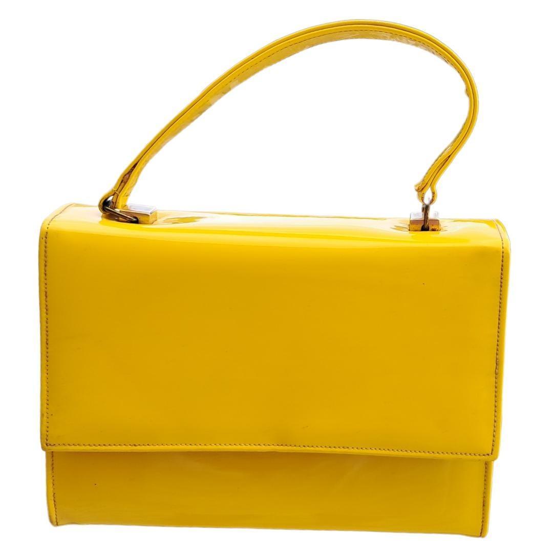 Amarillo bolso charol - Boutique Insomnia Vintage