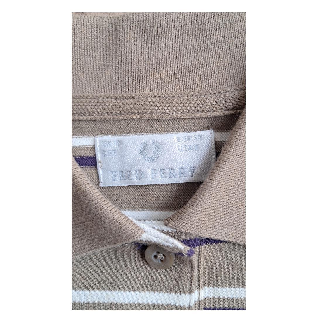 Polo marrón rayas Fred Perry - Boutique Insomnia Vintage