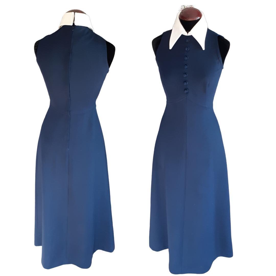 Azul noche vestido largo - Boutique Insomnia Vintage