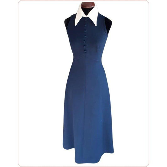 Azul noche vestido largo - Boutique Insomnia Vintage