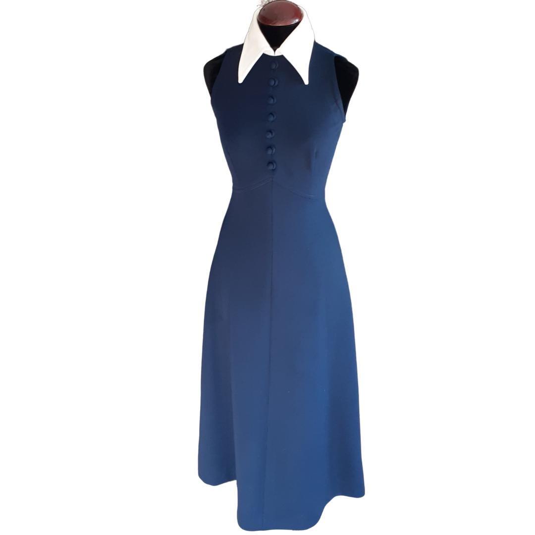 Azul noche vestido largo - Boutique Insomnia Vintage