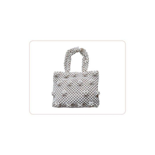 Blanco bolso cuentas - Boutique Insomnia Vintage