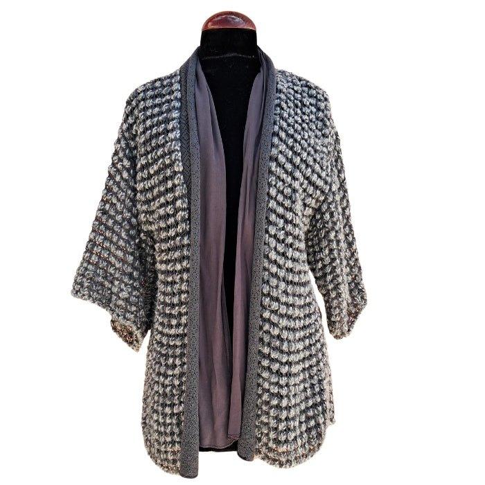 Cárdigan kimono gris - Boutique Insomnia Vintage