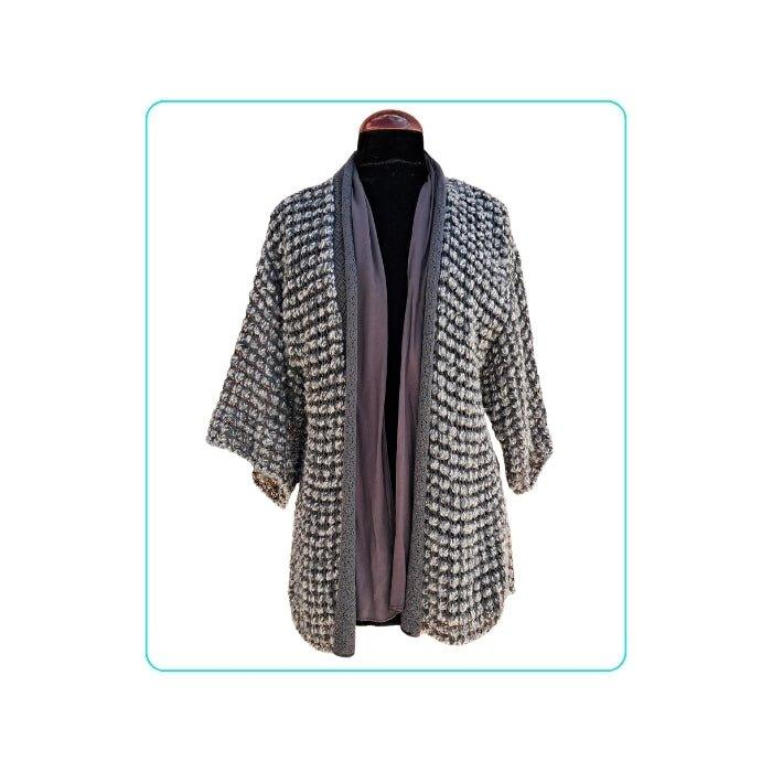 Cárdigan kimono gris - Boutique Insomnia Vintage