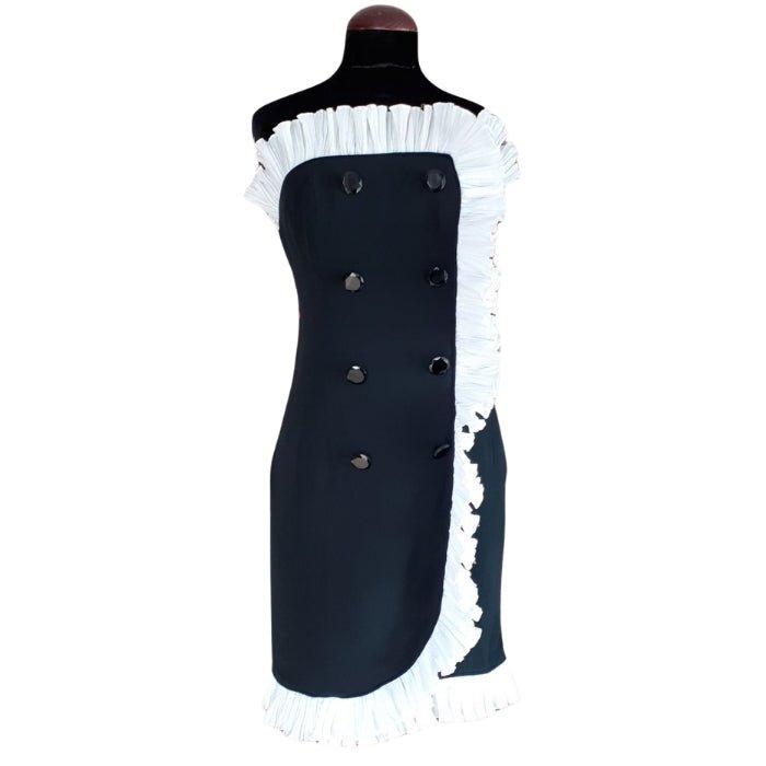 Negro vestido Victor Costa - Boutique Insomnia Vintage