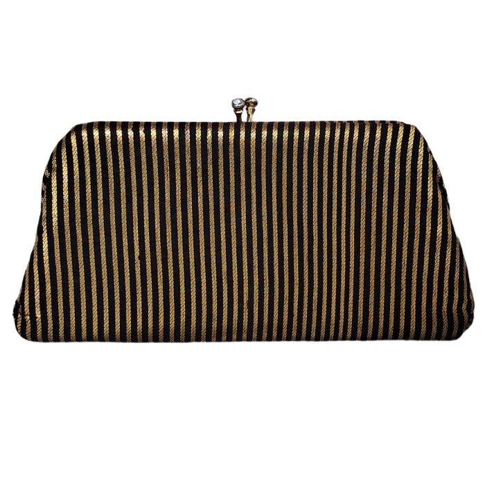 Negro y dorado clutch Garay - Boutique Insomnia Vintage