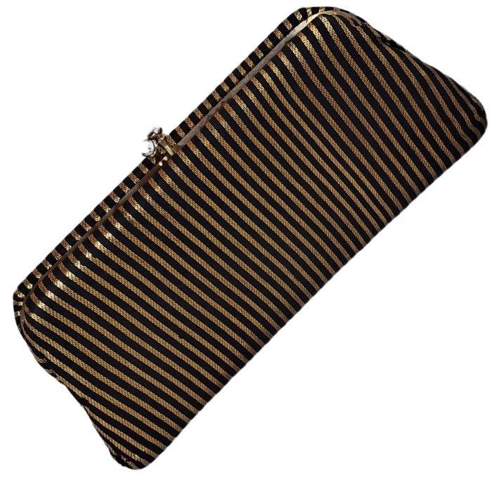 Negro y dorado clutch Garay - Boutique Insomnia Vintage