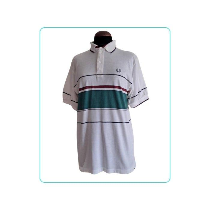 Polo blanco rayas Fred Perry - Boutique Insomnia Vintage