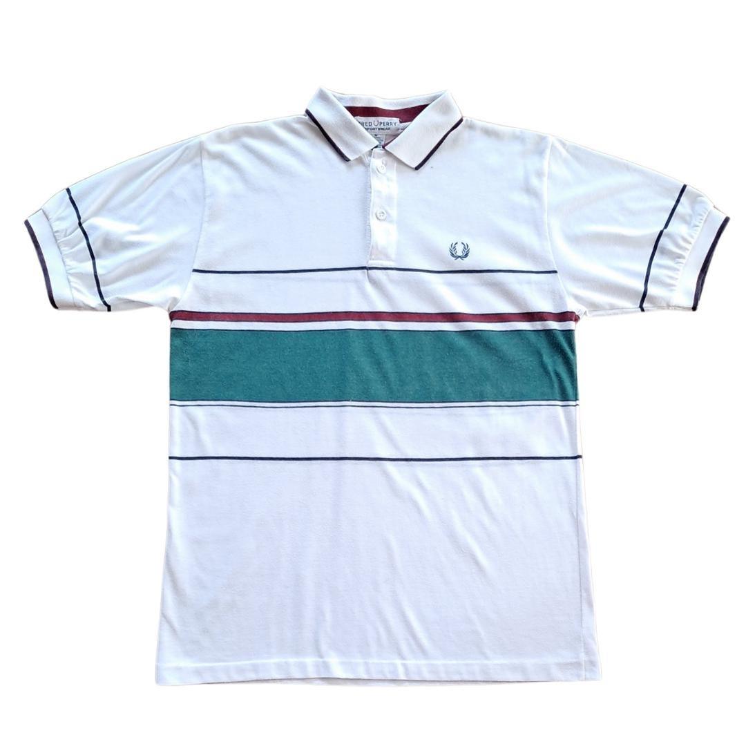 Polo blanco rayas Fred Perry - Boutique Insomnia Vintage