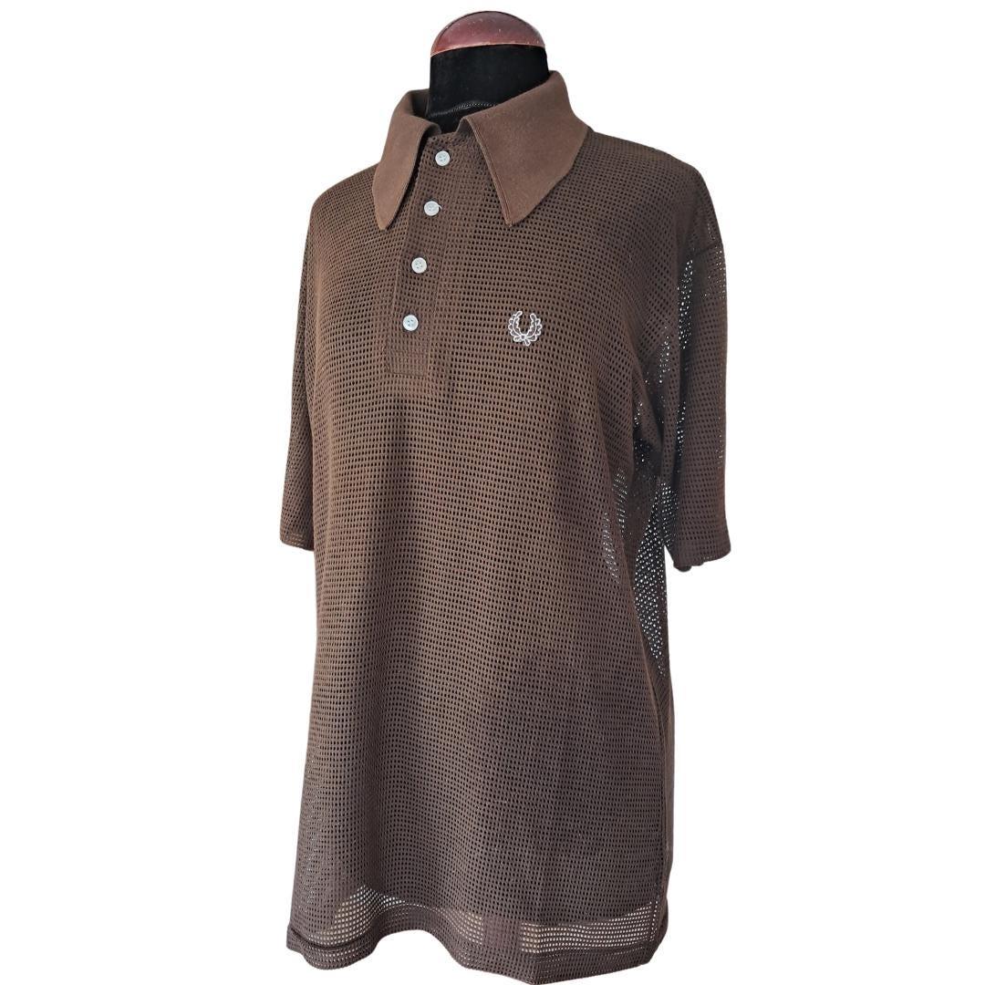 Polo marrón malla Fred Perry - Boutique Insomnia Vintage