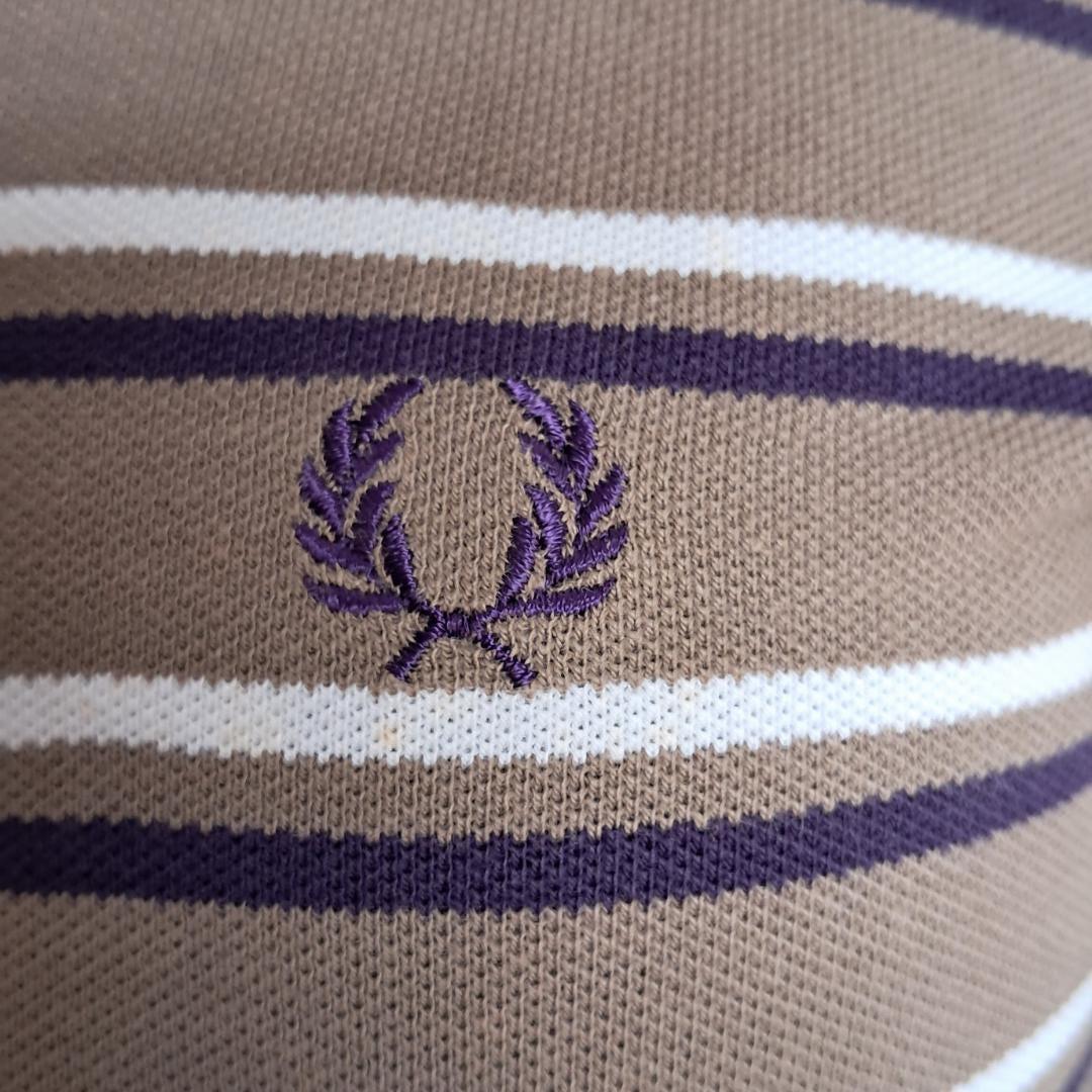 Polo marrón rayas Fred Perry - Boutique Insomnia Vintage