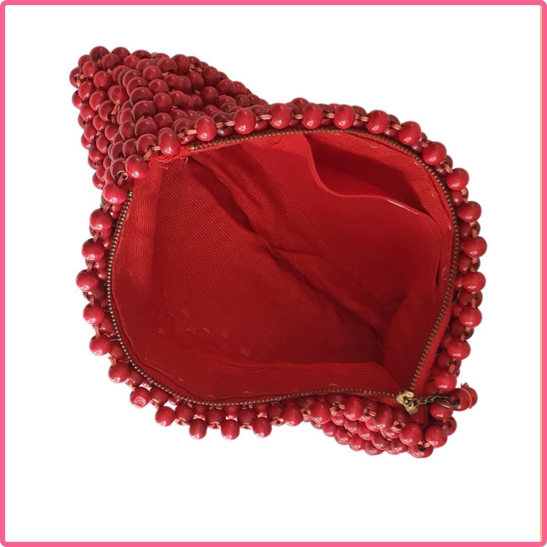 Rojo clutch madera - Boutique Insomnia Vintage