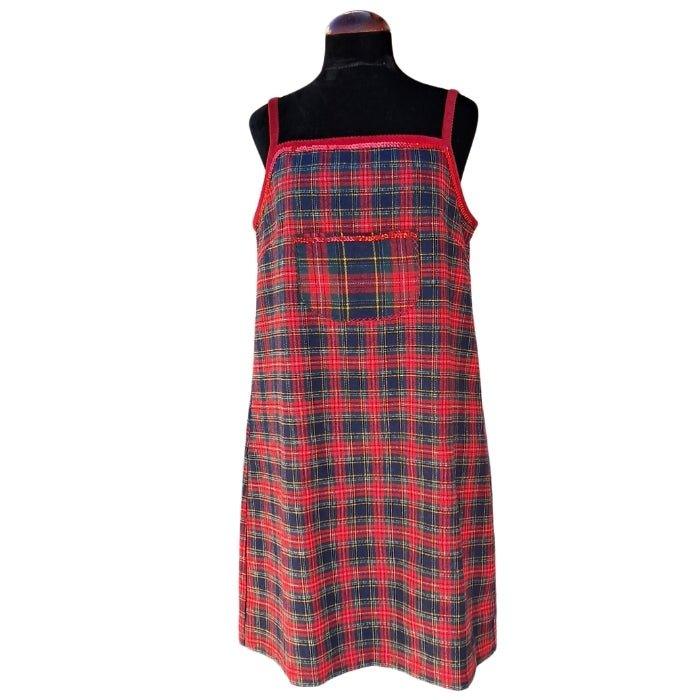 Rojo tartan pichi tirantes - Boutique Insomnia Vintage