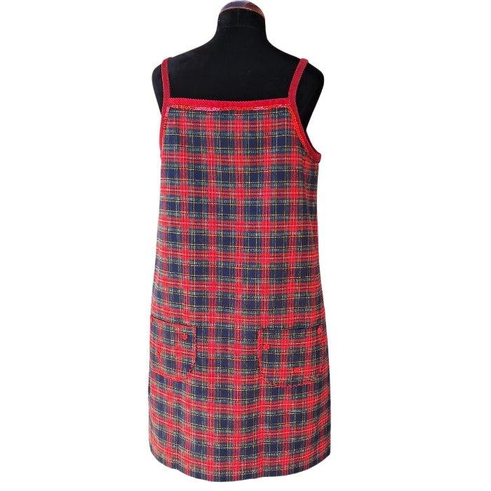 Rojo tartan pichi tirantes - Boutique Insomnia Vintage