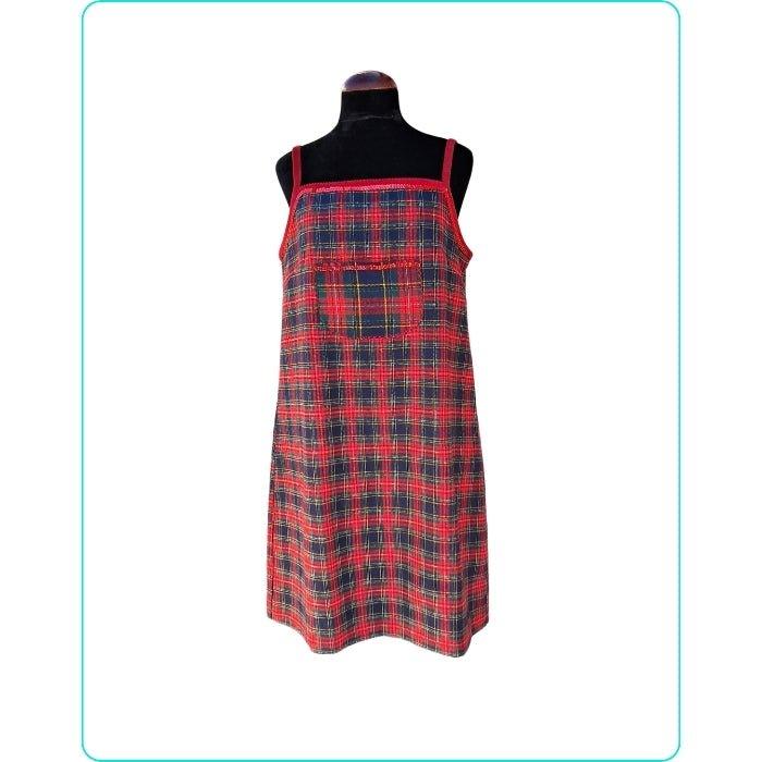 Rojo tartan pichi tirantes - Boutique Insomnia Vintage