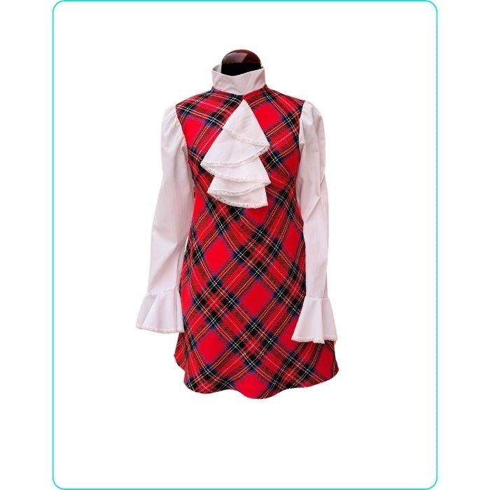 Rojo tartan vestido - Boutique Insomnia Vintage