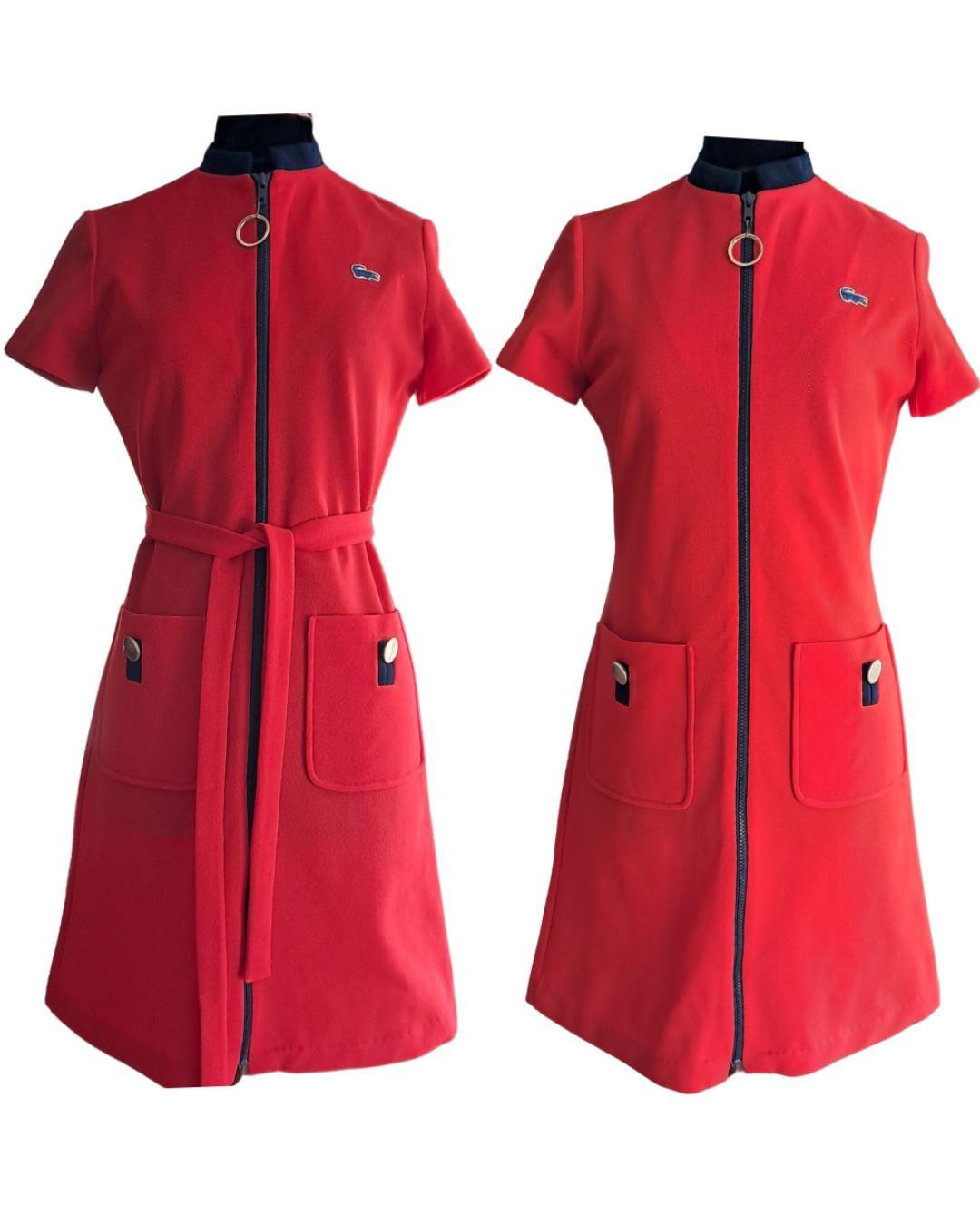 Rojo vestido Lacoste - Boutique Insomnia Vintage