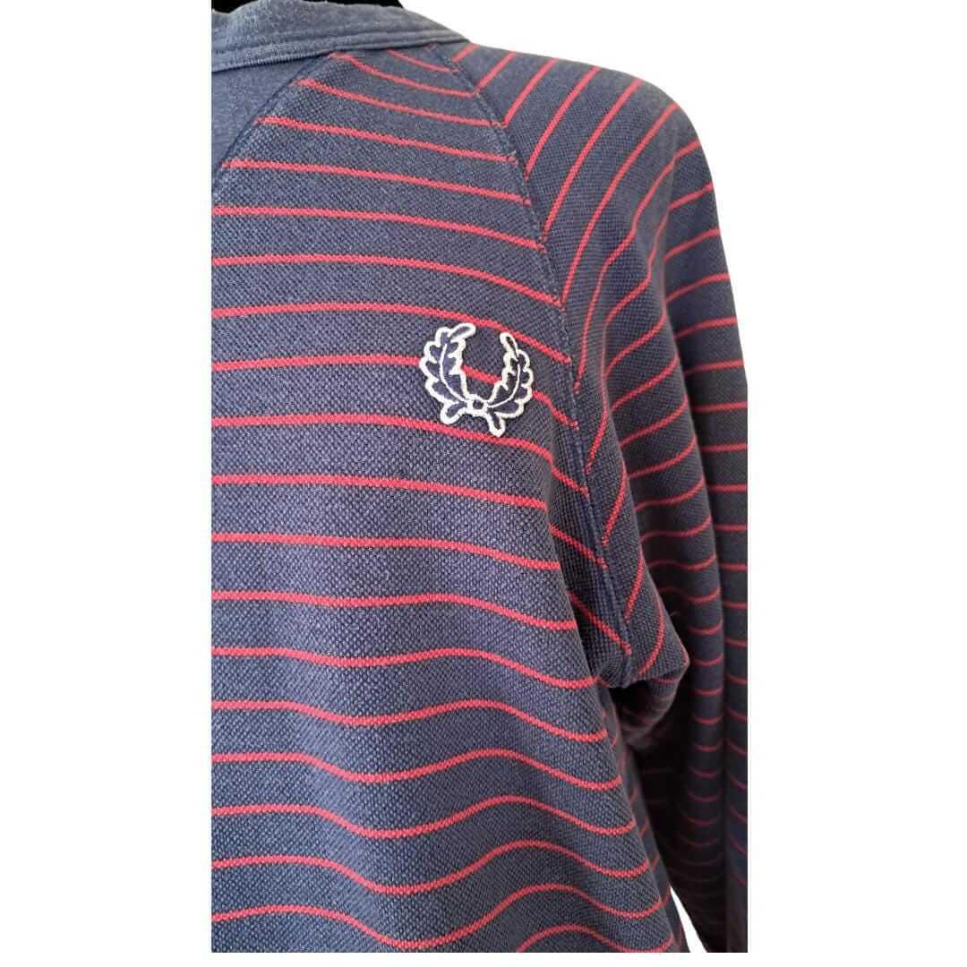 Suéter azul rayas rojo Fred Perry - Boutique Insomnia Vintage