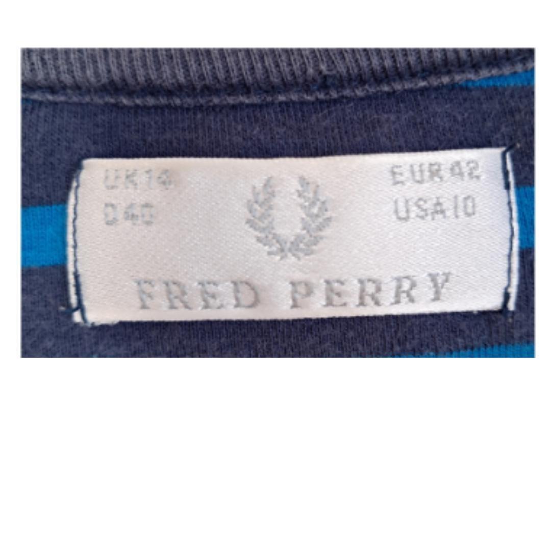 Suéter azules rayas Fred Perry - Boutique Insomnia Vintage